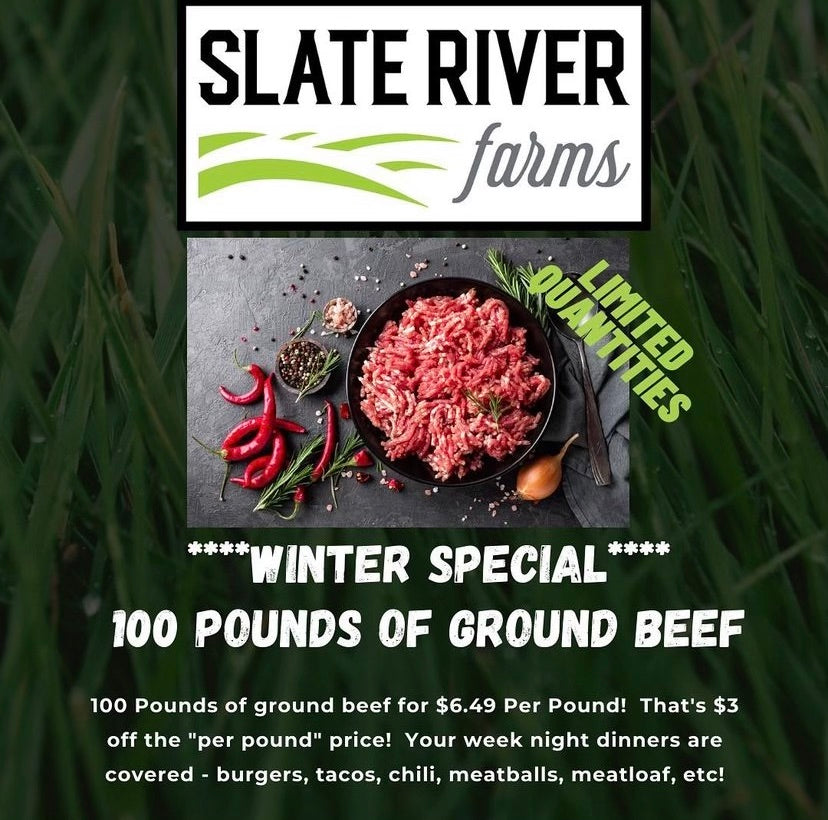 100 pound ground beef bonanza!